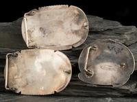 Zuni Silver and Mosaic Inlay Belt Buckles