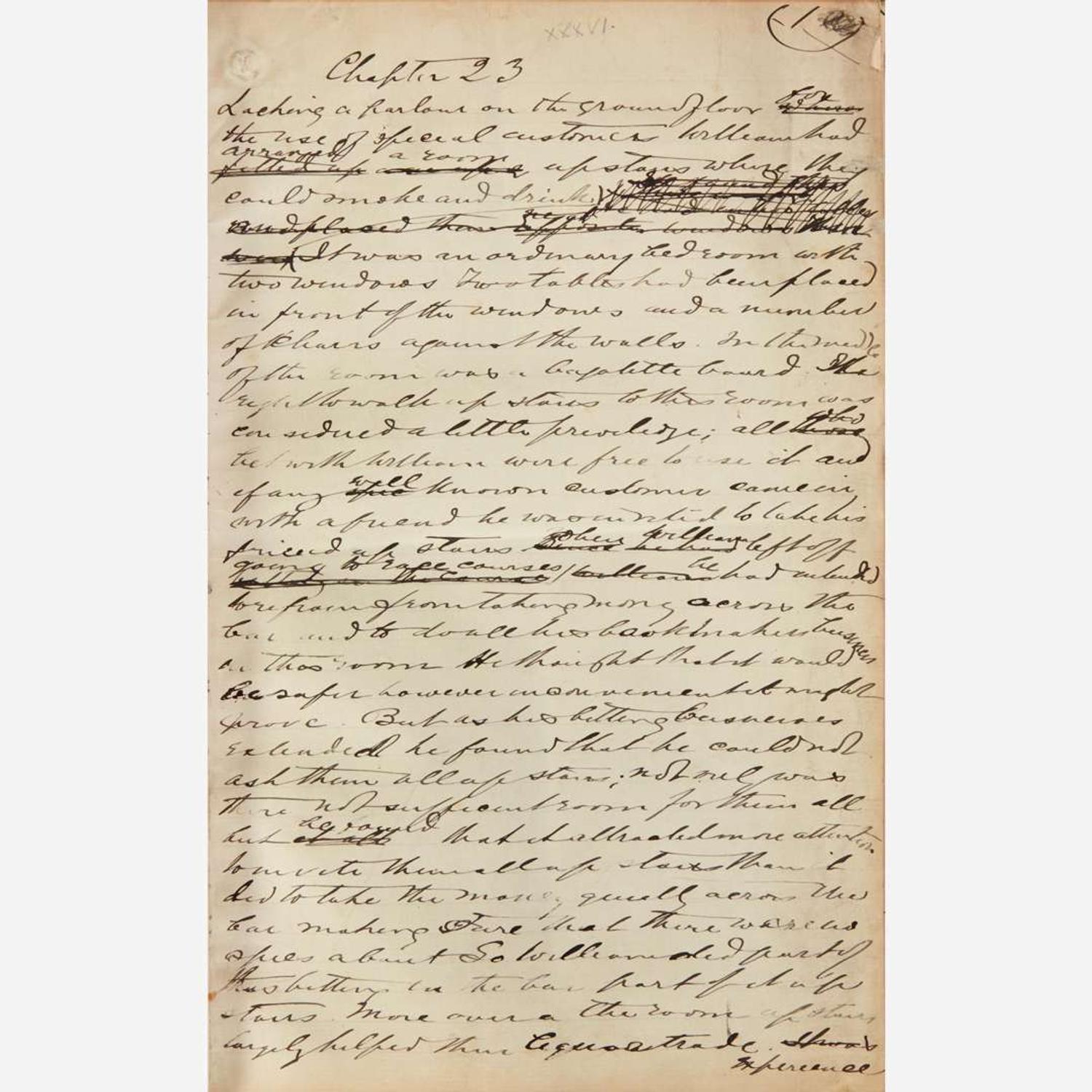 [Literature] Moore, George Autograph Manuscript of Chapters 36 and 37 of "Esther Waters"