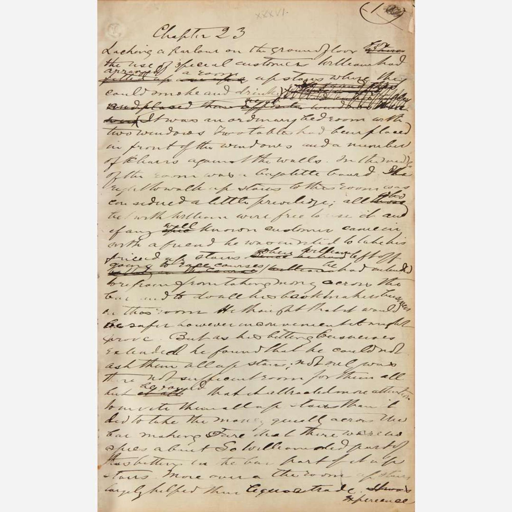[Literature] Moore, George Autograph Manuscript of Chapters 36 and 37 of "Esther Waters"