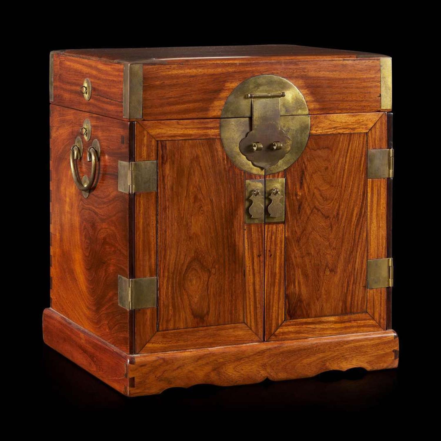 A Chinese huanghuali scholar's chest, Guanpixiang 黄花梨官皮箱 18th Century ????