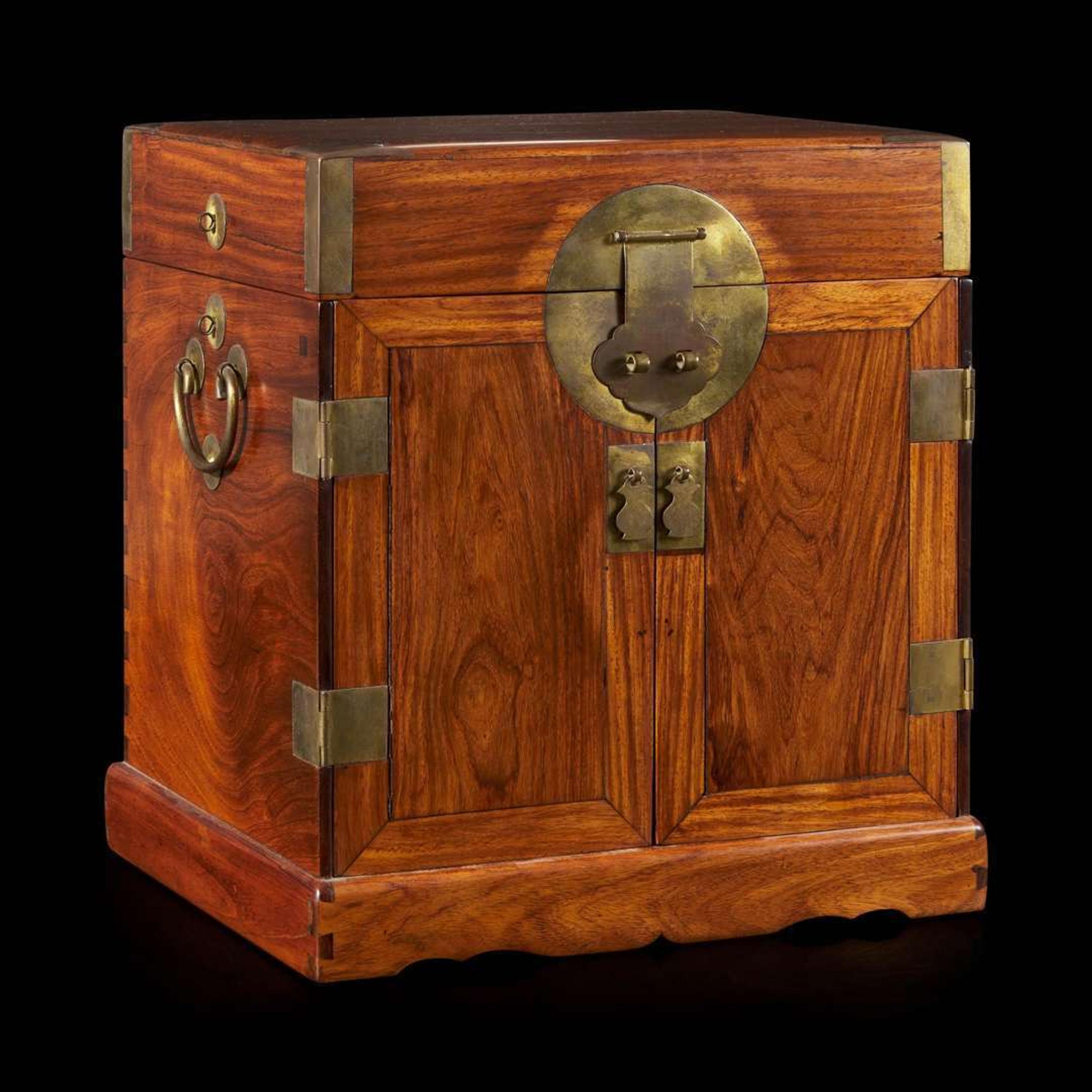 A Chinese huanghuali scholar's chest, Guanpixiang 黄花梨官皮箱 18th Century ????
