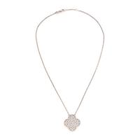 Diamond and White Gold Quatrefoil Necklace