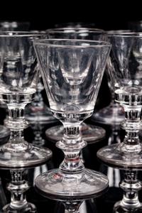 Fifteen English Glass Wine Stems