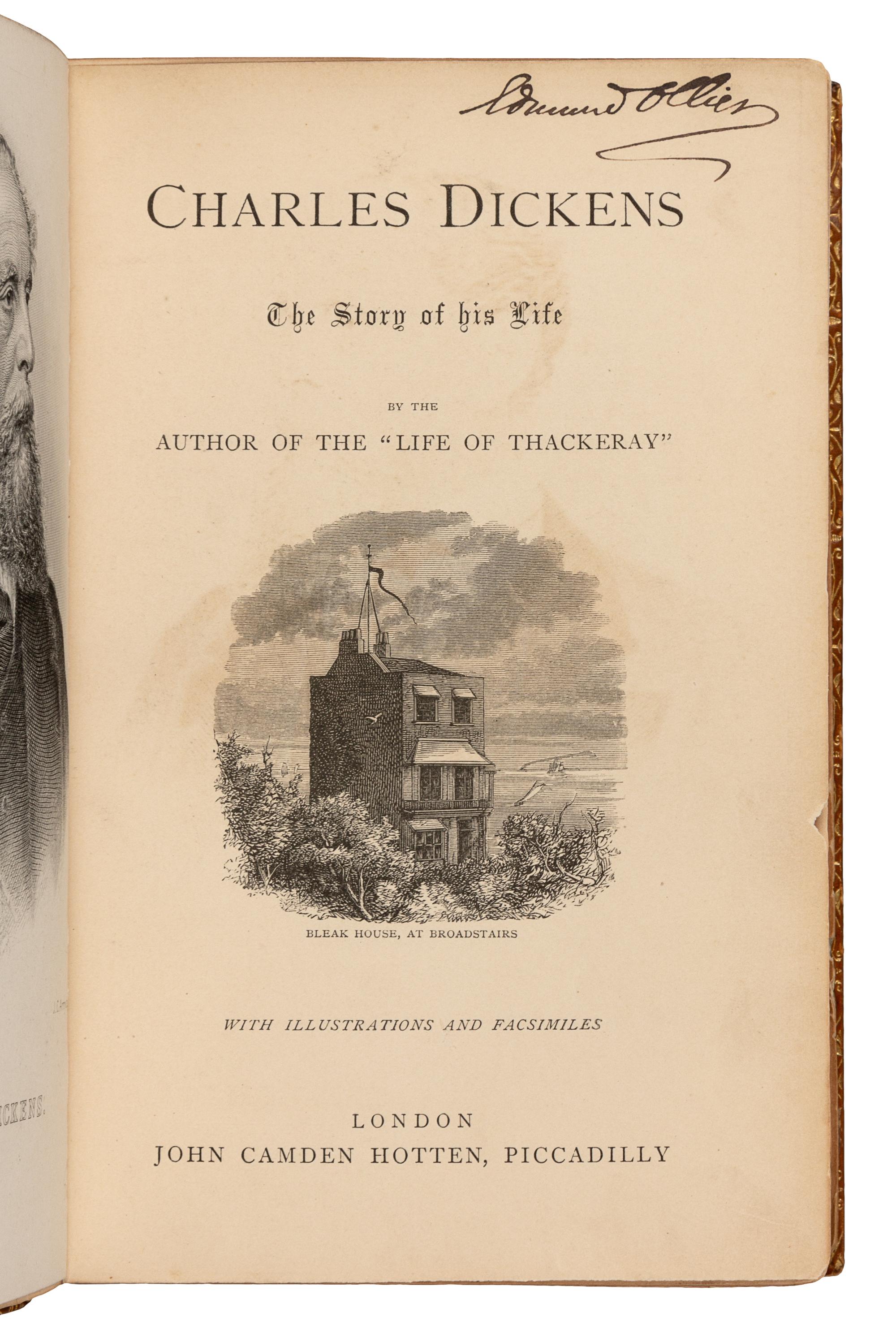 [DICKENS, Charles]. -- TAVERNER, H. T. Charles Dickens, the Story of His Life. London: John Camden Hotten, 1870.