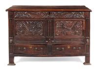 A William and Mary Oak Chest Height 35 x width 52 x depth 22 1/2 inches. — 17TH CENTURY