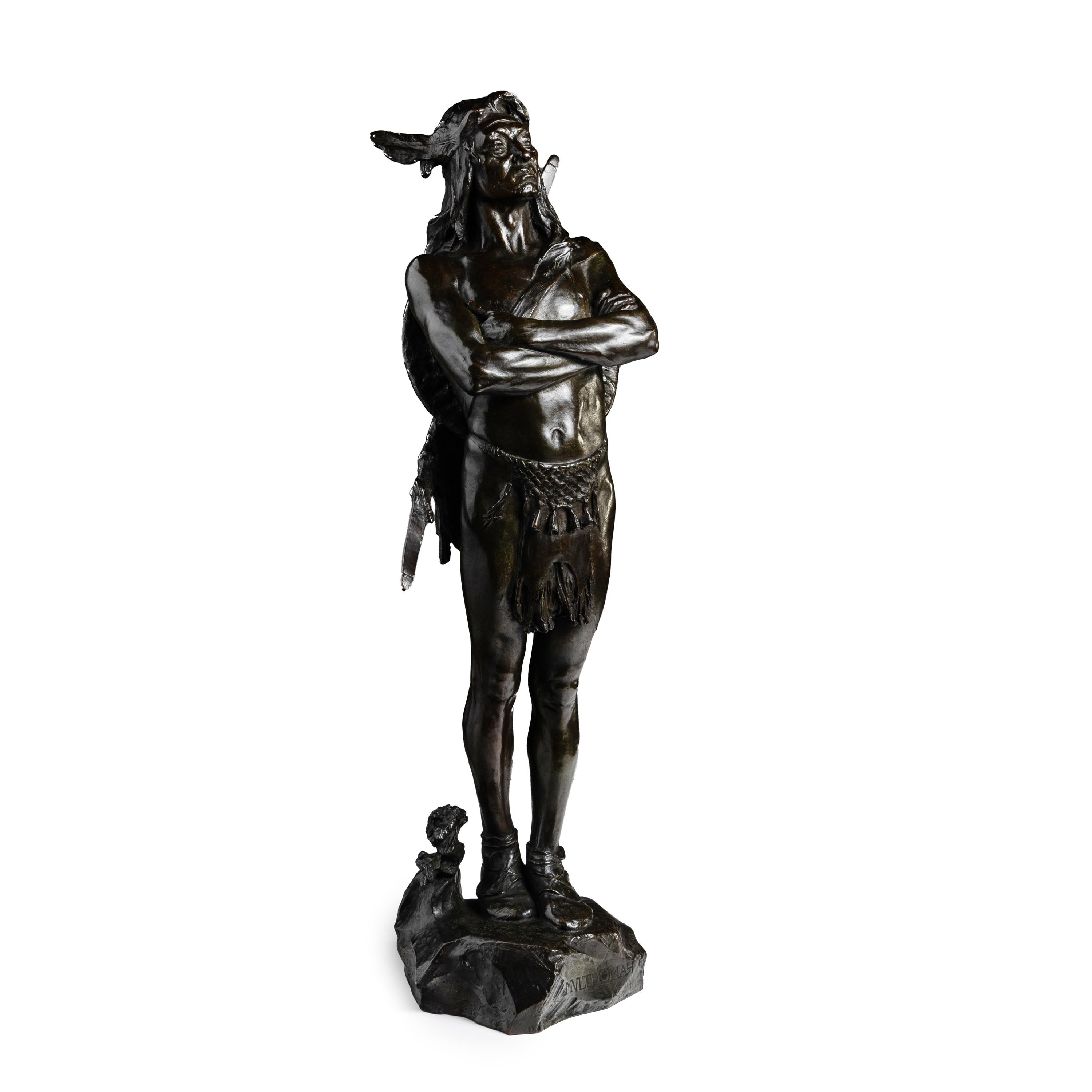 Hermon Atkins MacNeil (American, 1866-1947) — Chief of the Multnomah Tribe , conceived in 1903, this example cast circa 1905