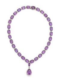 AMETHYST AND DIAMOND NECKLACE
