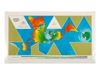 FULLER, R. Buckminster (1895-1983). A collection of 6 Dymaxion map posters, one SIGNED by Fuller and one with notations in his hand.