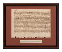 [NEW YORK]. Colonial-era manuscript indentures for property near Wall Street, 1694-1743.
