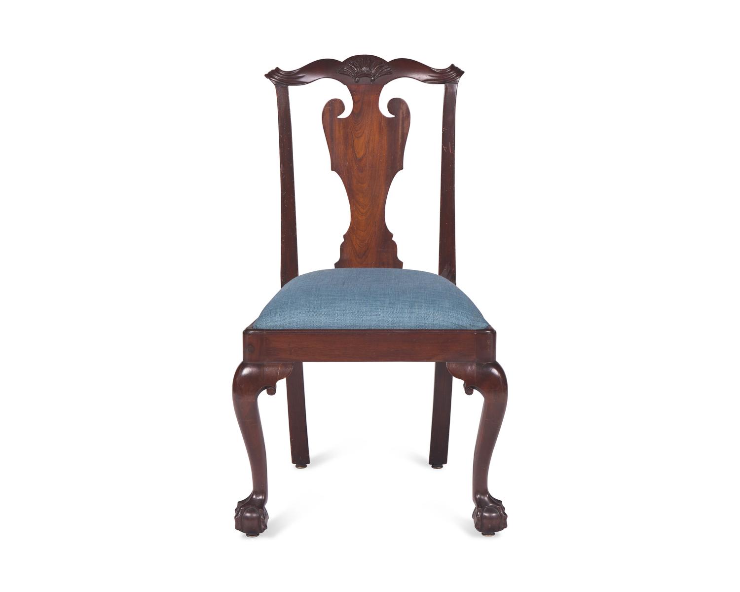 A Chippendale Carved Walnut Side Chair