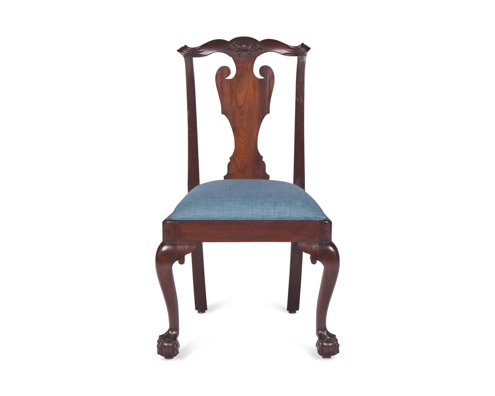 A Chippendale Carved Walnut Side Chair