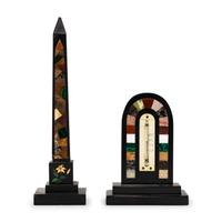Two Grand Tour Specimen Marble Desk Articles
