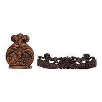 Two English Carved Wood Articles