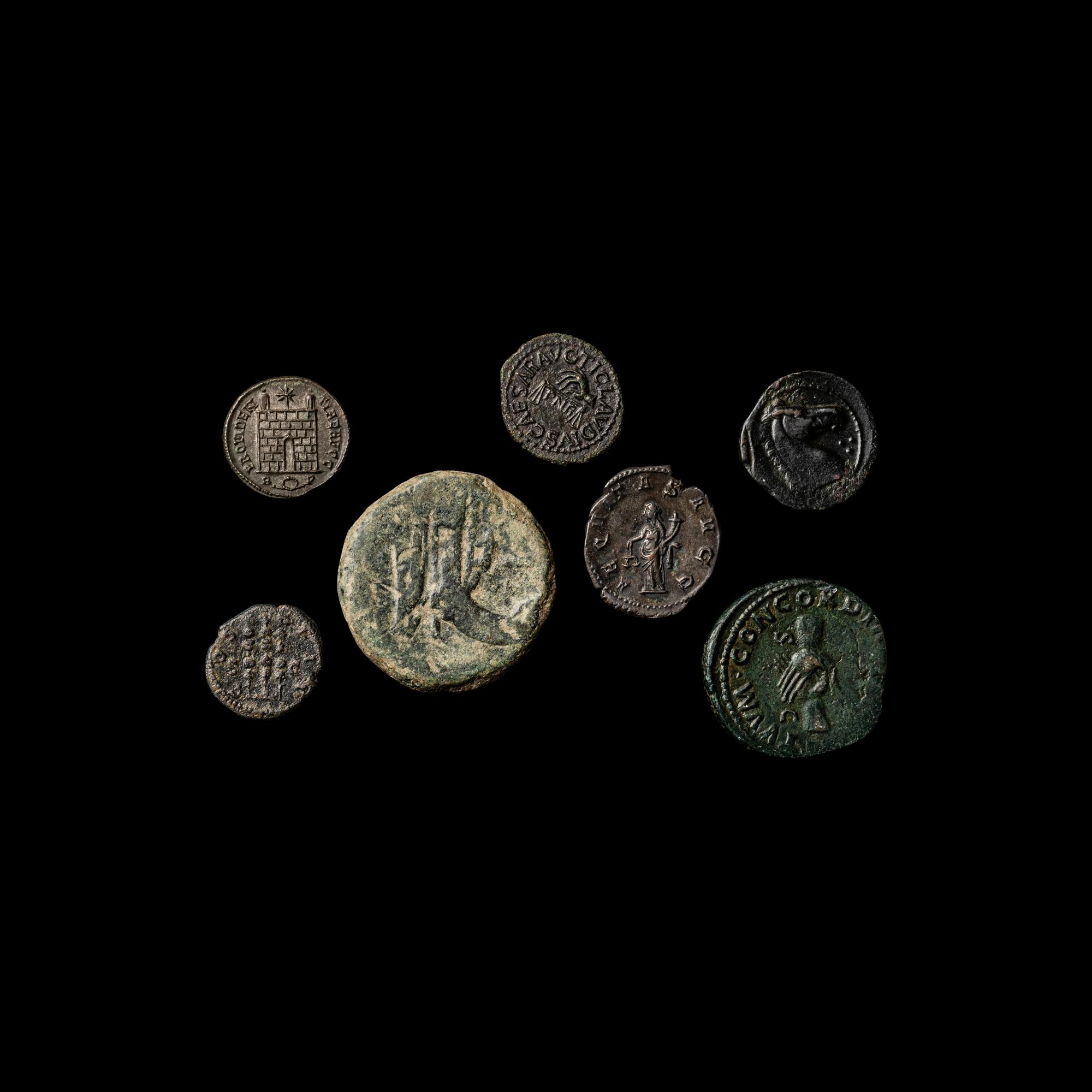[ANCIENTS] ROMAN. A Group of Seven Ae Coins