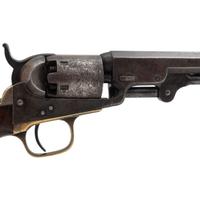 Inscribed Colt Model 1849 Pocket Revolver of Capt. James C. Strong of 21st NY - Wounded at Williamsburg - with some of his letters, published works, and CDV