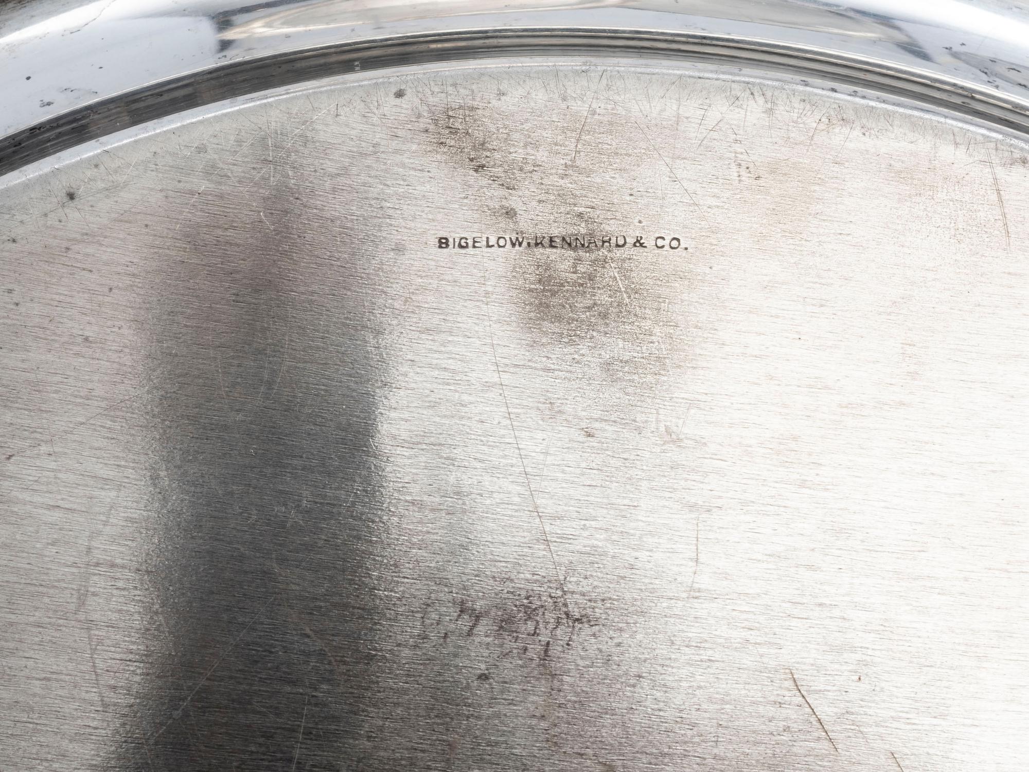 Eight American Silver Serving Trays