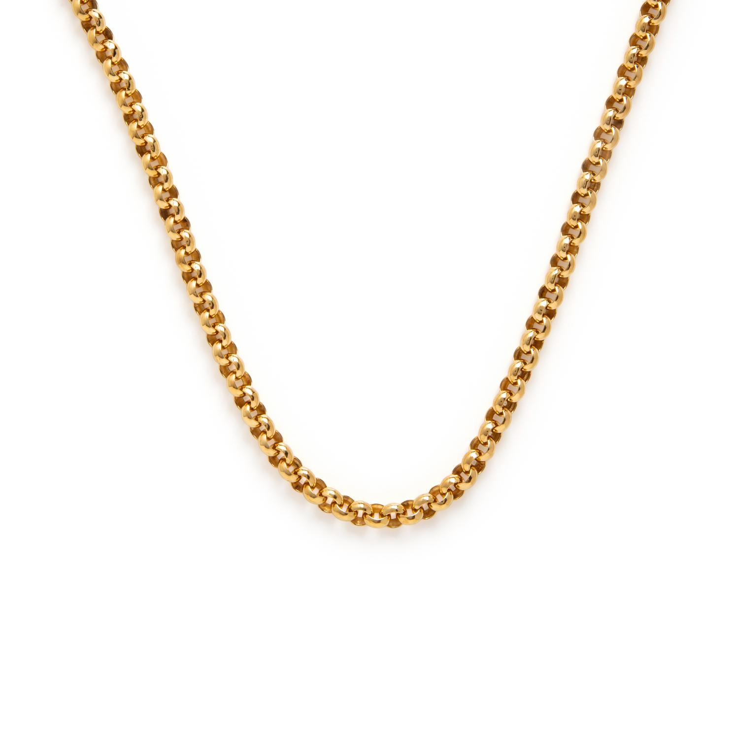Yellow Gold Rolo Link Necklace
