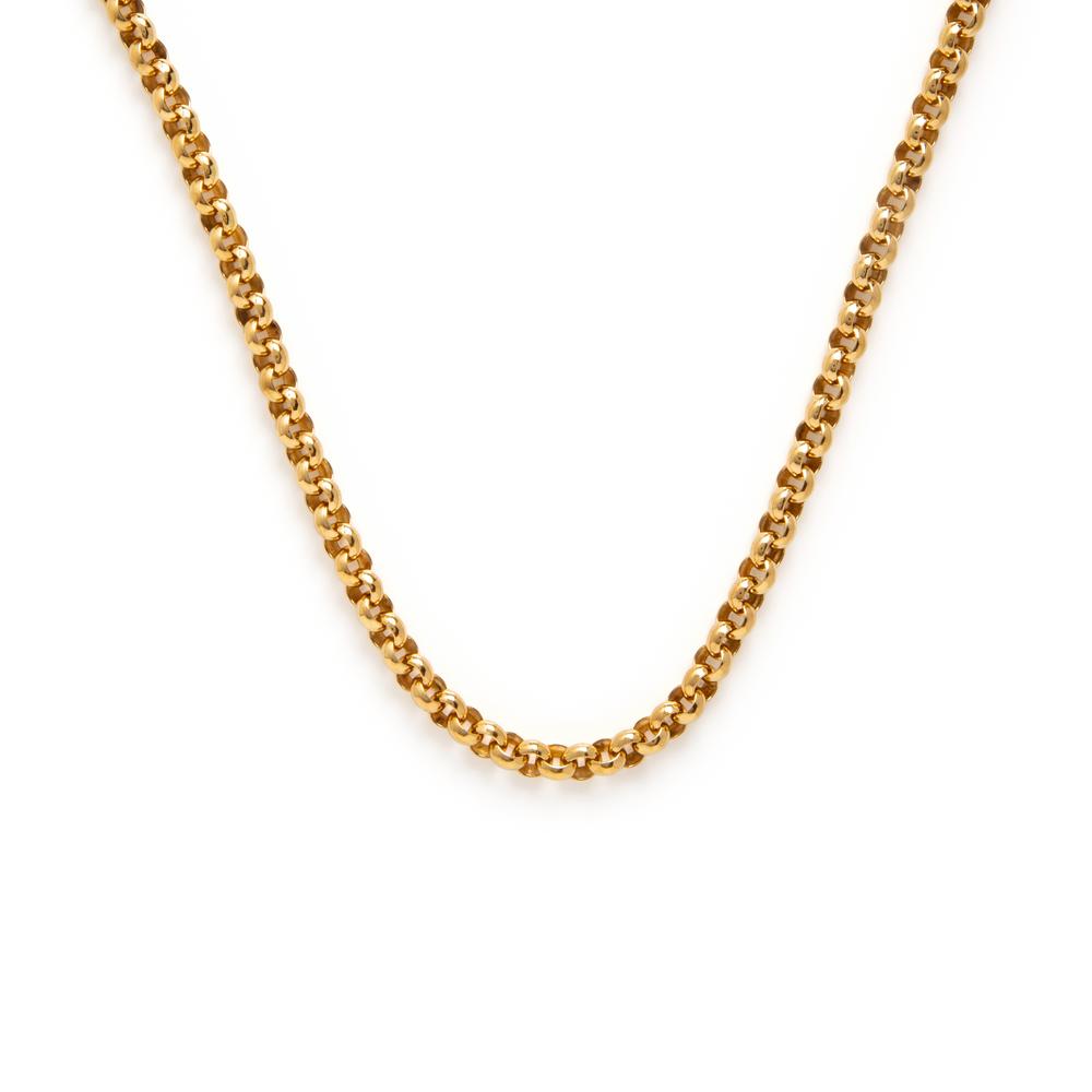 Yellow Gold Rolo Link Necklace