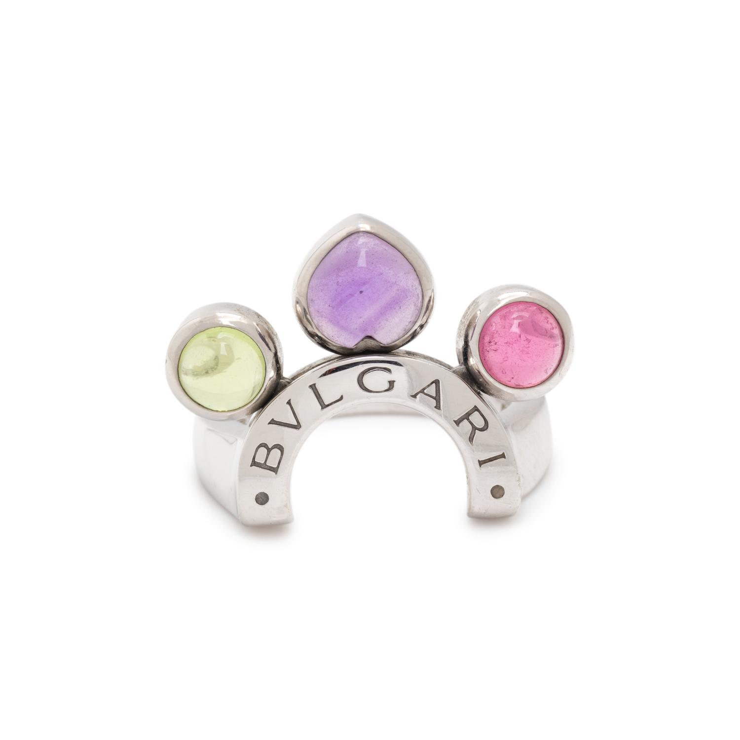 BULGARI, WHITE GOLD AND MULTIGEM 'ALLEGRA' RING
