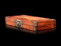 Four Hardwood Brushpots and a Document Box