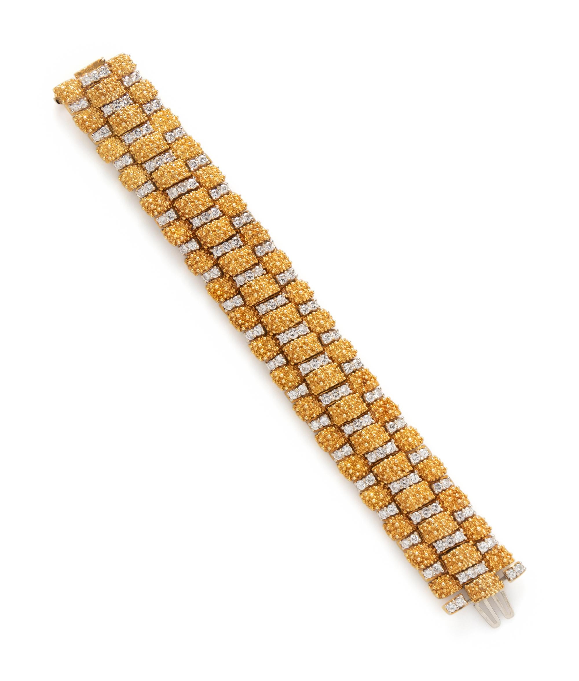 YELLOW GOLD AND DIAMOND BRACELET