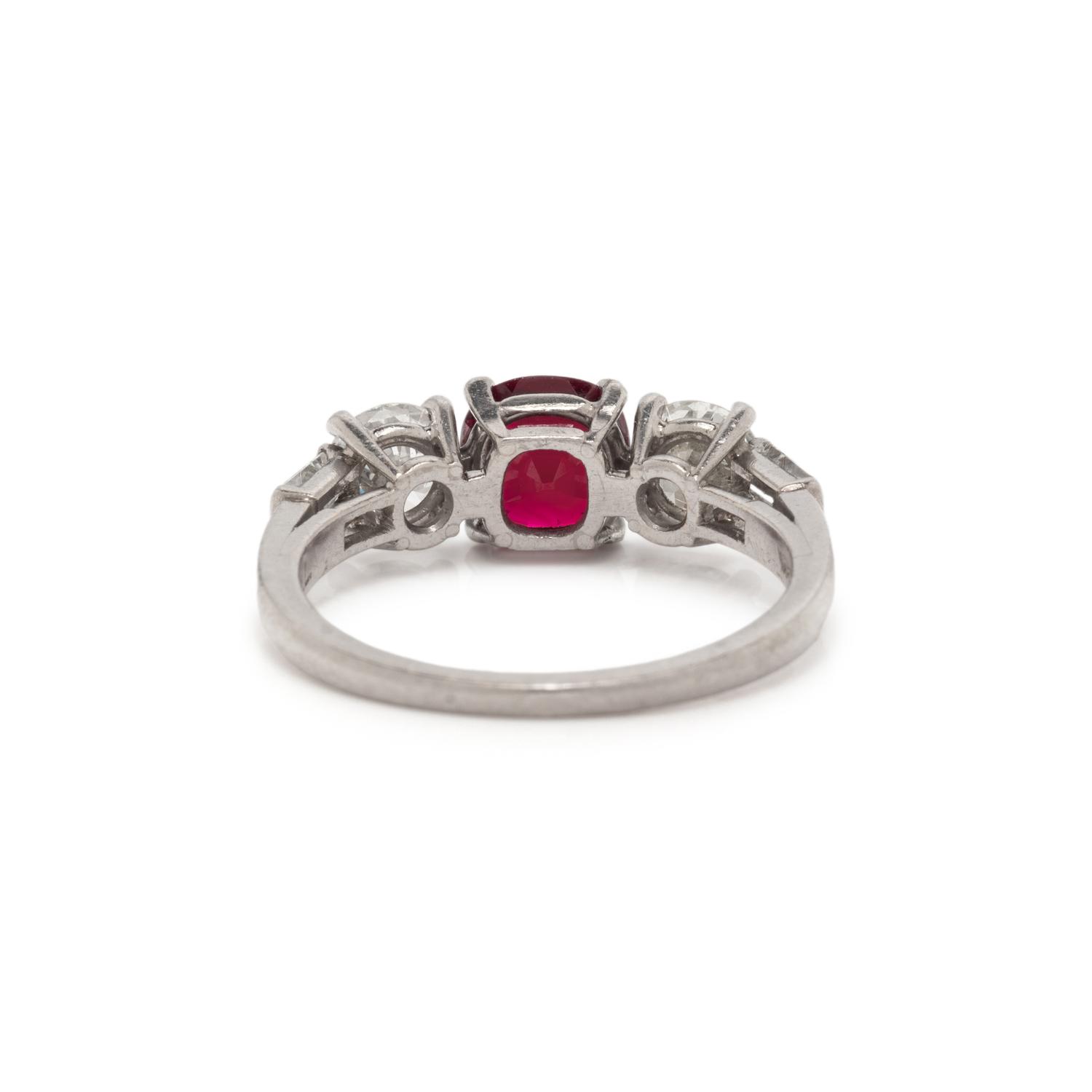 RAYMOND YARD, BURMESE RUBY AND DIAMOND RING