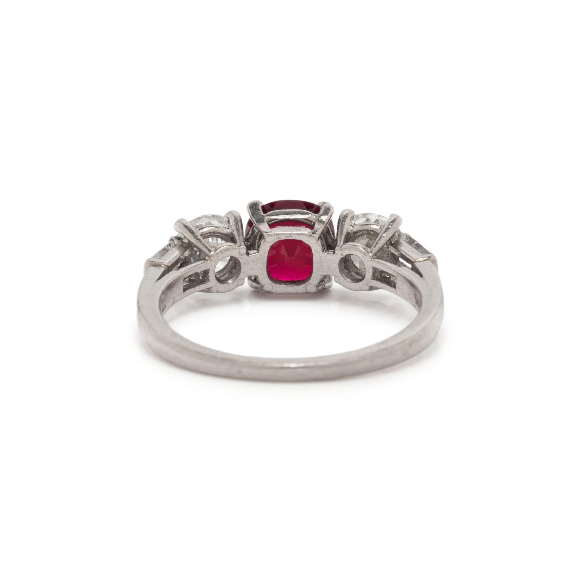 RAYMOND YARD, BURMESE RUBY AND DIAMOND RING