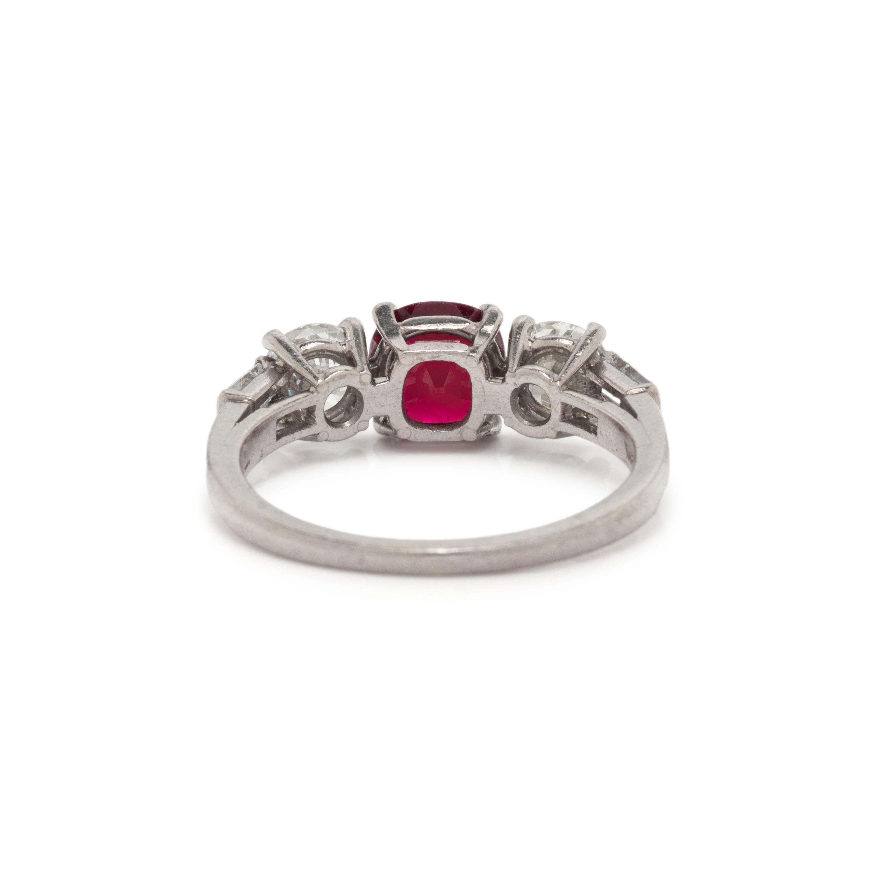 RAYMOND YARD, BURMESE RUBY AND DIAMOND RING