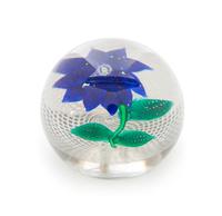 New England Glass Company, 19TH CENTURY, (1818-1878), a poinsettia paperweight