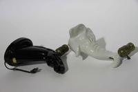 Two Haeger Pottery Figural Sconces Width of widest 9 3/4 inches. — 1947