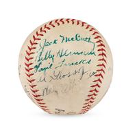 A 1940s War Bond Signed Autograph Baseball Featuring Mickey Cochrane (Beckett Authentication Services Letter of Authenticity)