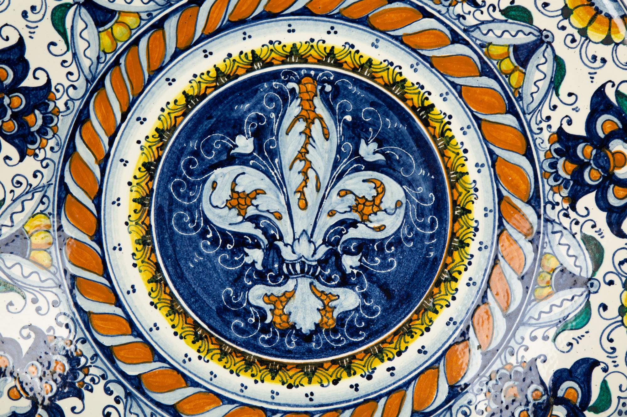 Two Continental Majolica Chargers — 20TH CENTURY
