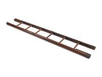 An English Brass-Mounted and Leather-Veneered Collapsible Library Ladder