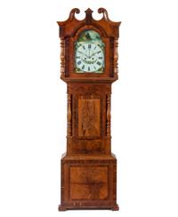 A Classical Figured Mahogany Tall Case Clock