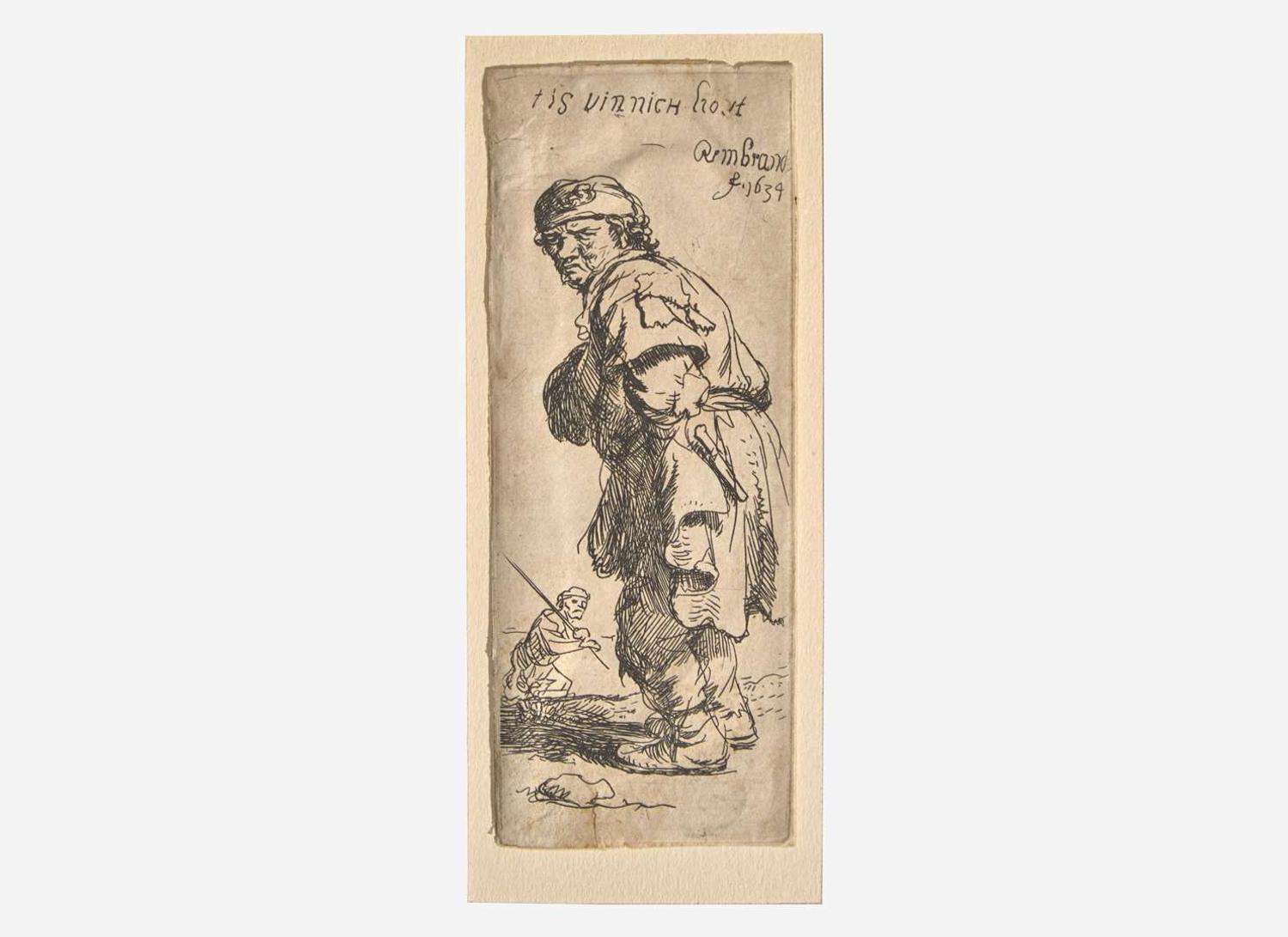 Rembrandt van Rijn (Dutch, 1606–1669) - A Peasant Calling Out: 'tis vinnich kout' and A Peasant Replying: 'dats niet' (A Pair)