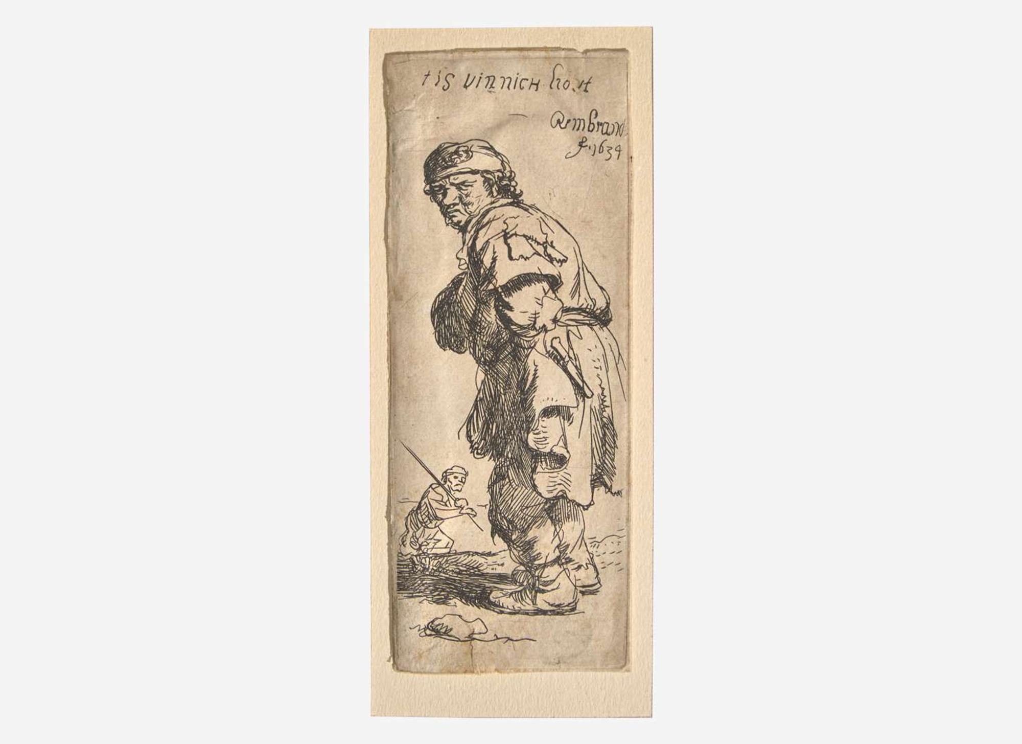 Rembrandt van Rijn (Dutch, 1606–1669) - A Peasant Calling Out: 'tis vinnich kout' and A Peasant Replying: 'dats niet' (A Pair)