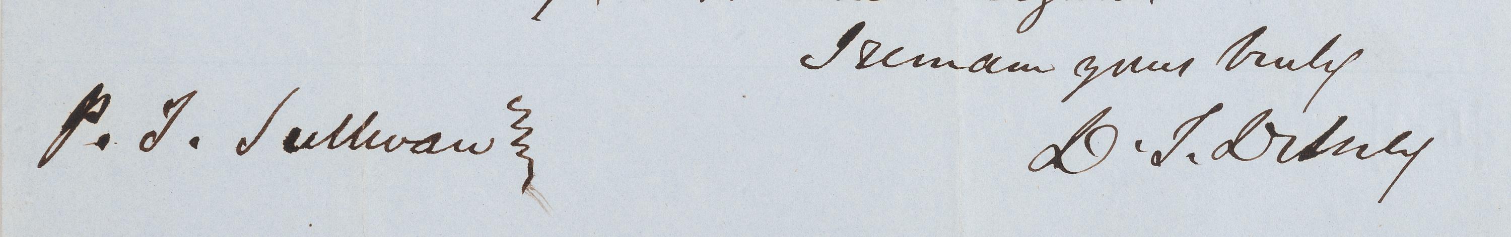 [AUTOGRAPHS]. Signatures of 19th-century American military and political figures.