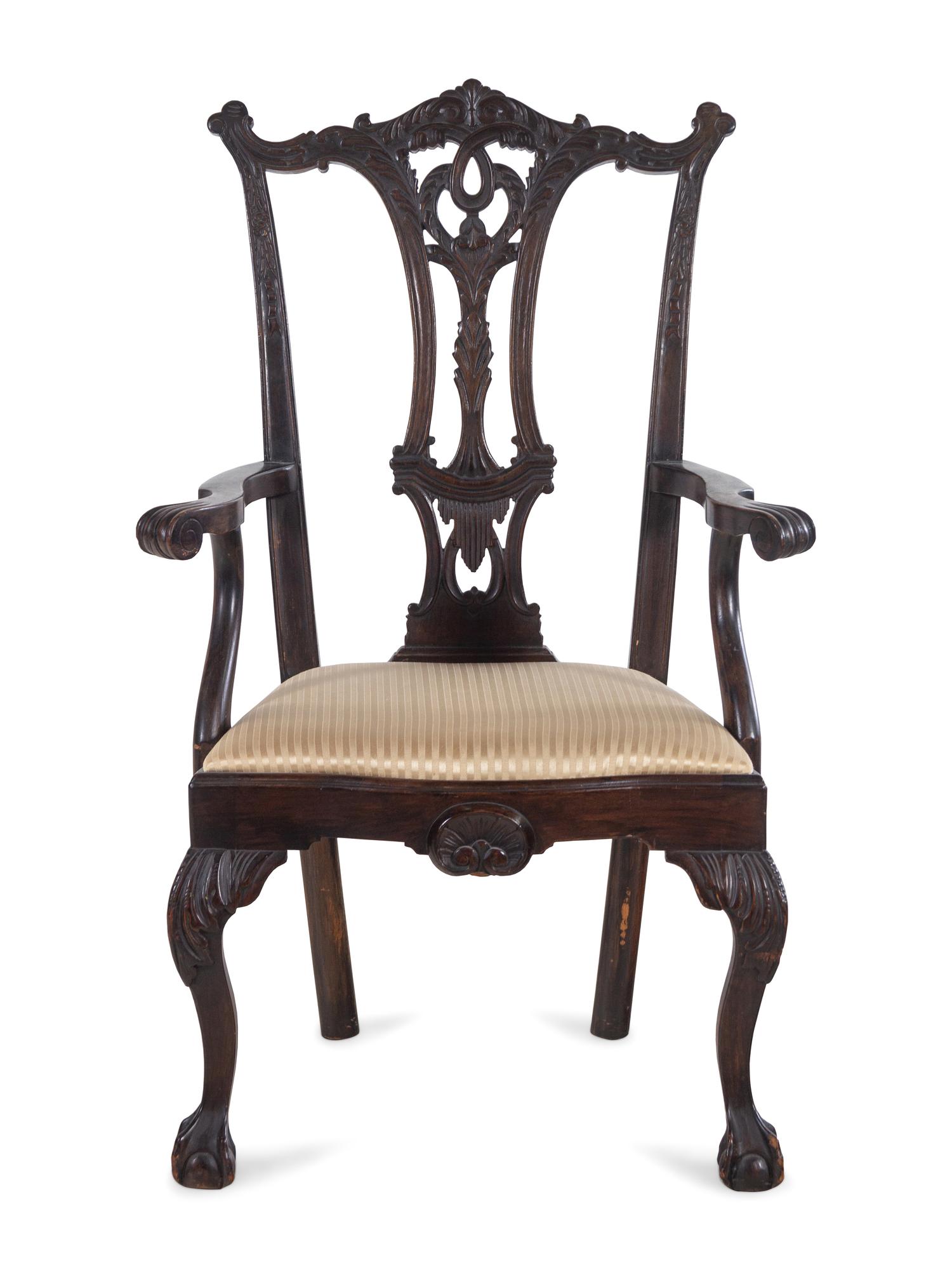 A George III Style Mahogany Armchair