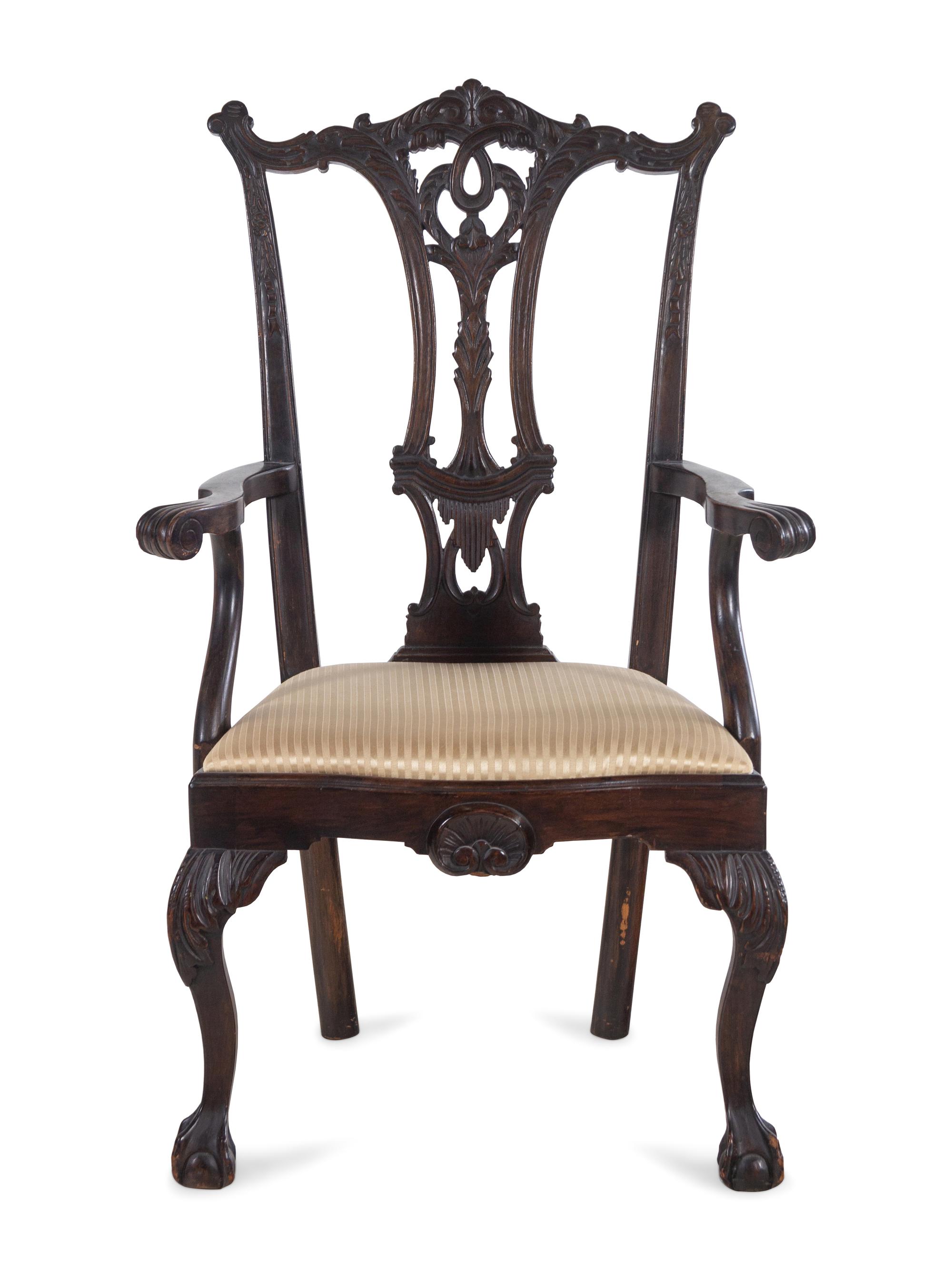 A George III Style Mahogany Armchair