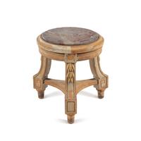 A Louis XVI Style Painted Marble-Top Pedestal Table