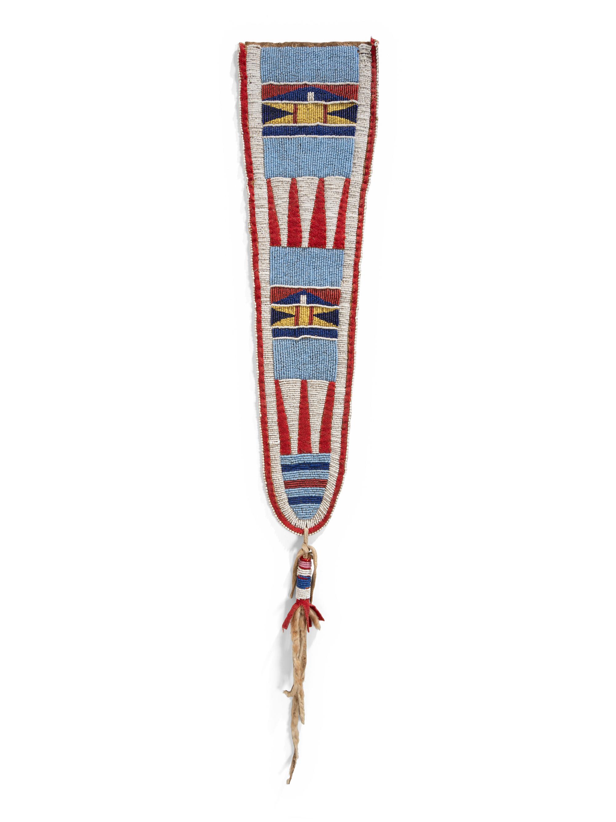 Apsáalooke/Nez Perce Beaded Hide Drop