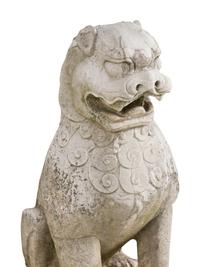 A Pair of Marble Guardian Lions