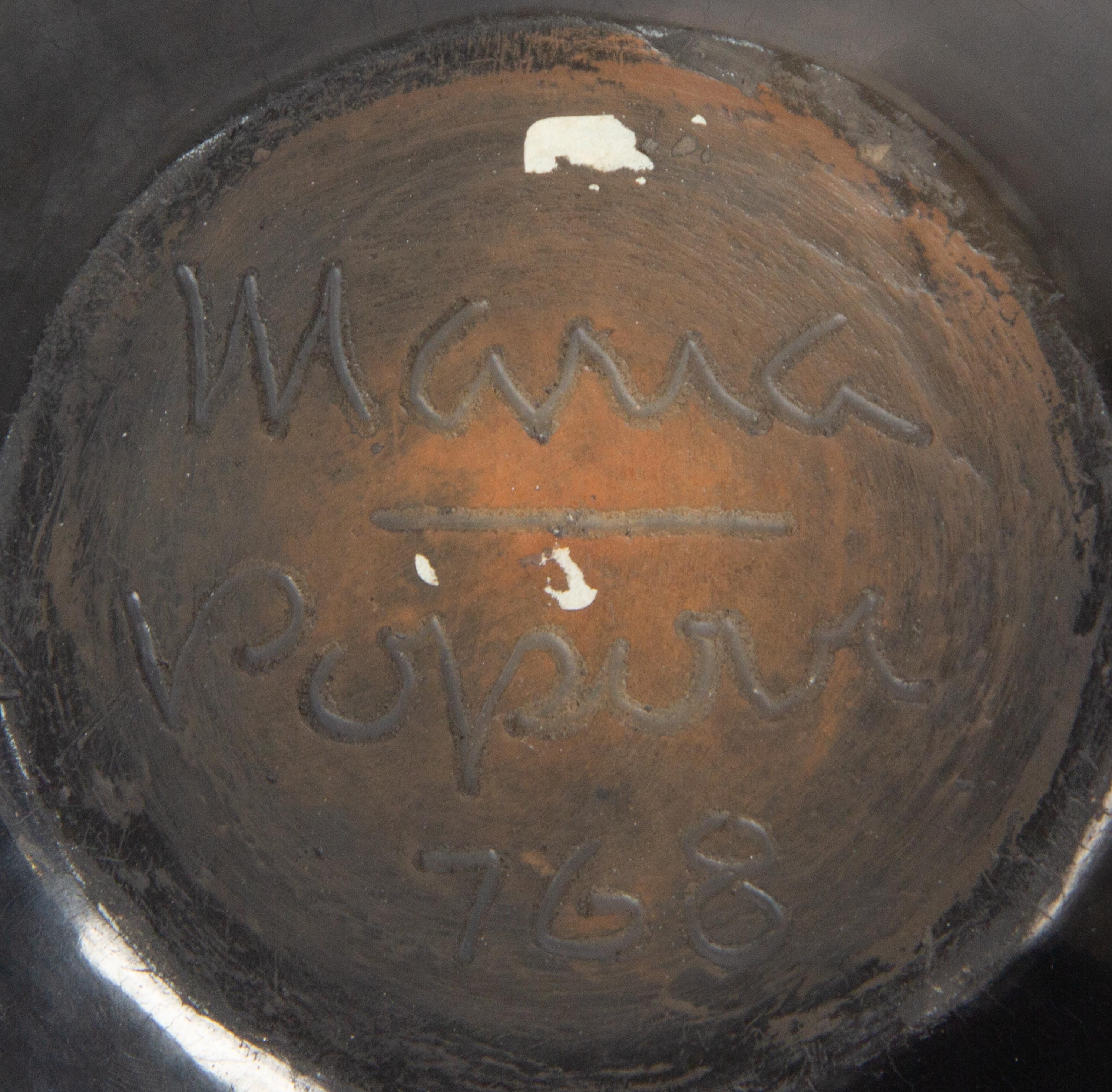 Blackware Pottery Jar, with Gunmetal Finish, July 1968