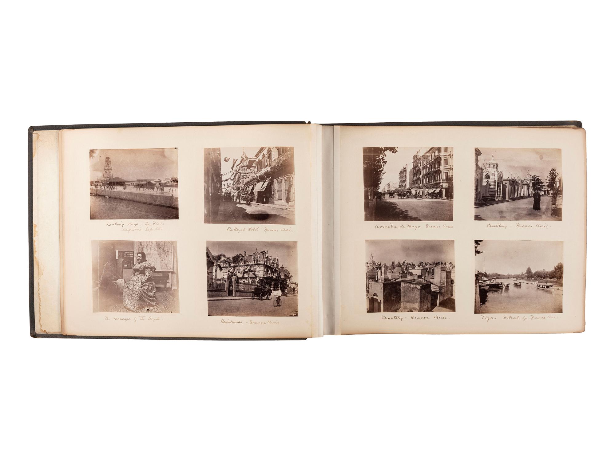[EARLY PHOTOGRAPHY]. 3 albums documenting international travel. Ca 1892-1898.