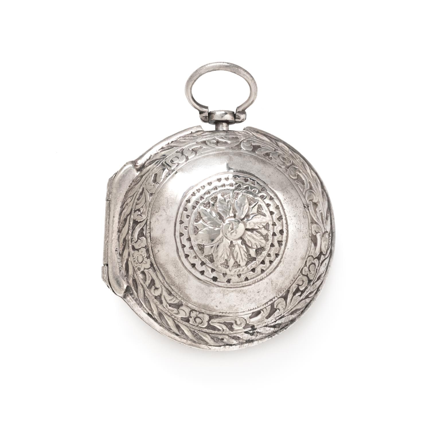 BRITISH, STERLING SILVER OPEN FACE POCKET WATCH