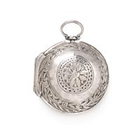 BRITISH, STERLING SILVER OPEN FACE POCKET WATCH