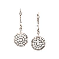 ANTIQUE, DIAMOND EARRINGS