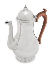 An English Silver Three-Piece Tea and Coffee Service