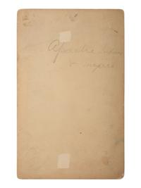 [NATIVE AMERICANS]. Boudoir photograph of Apache subjects, likely at San Carlos Indian Reservation, Arizona.