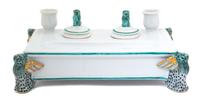 A French Porcelain Standish Length 11 1/2 inches — 20TH CENTURY